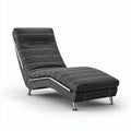 Modern chaise lounge chair in gray fabric 180 x 75 x 70cm for living room use